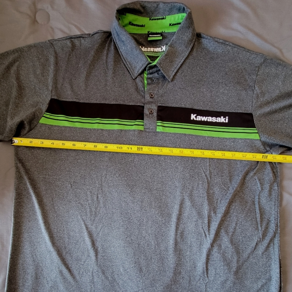 Kawasaki Men's Polo Shirt - Sz XL, Dark Gray, NWOT - Picture 6 of 7
